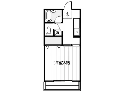ディアスフジ(1K/1階)の間取り写真