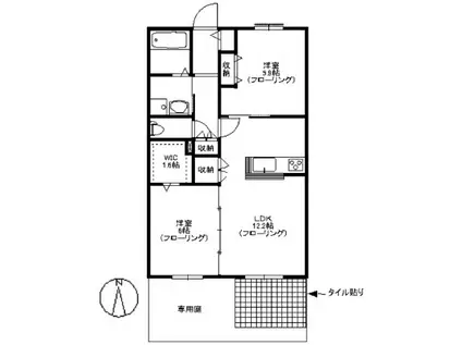 RESTO(2LDK/1階)の間取り写真