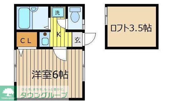 メゾン18(1K/2階)の間取り写真