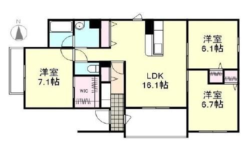 ボヌールソワ(3LDK/2階)の間取り写真