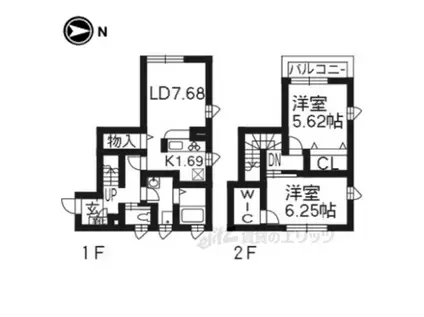 シャーメゾン・ユー(2LDK/1階)の間取り写真