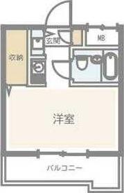 ラレーブ津田沼IV(ワンルーム/4階)の間取り写真