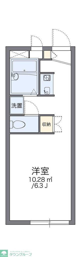 レオパレスエントピア(1K/2階)の間取り写真