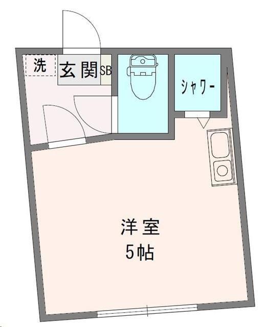 メイプル末廣21(ワンルーム/2階)の間取り写真