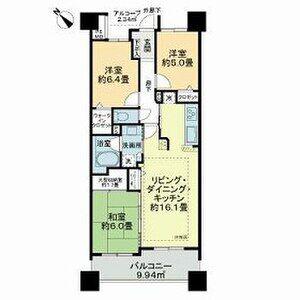 ライオンズ岐阜セントマークス壱番館(3LDK/10階)の間取り写真