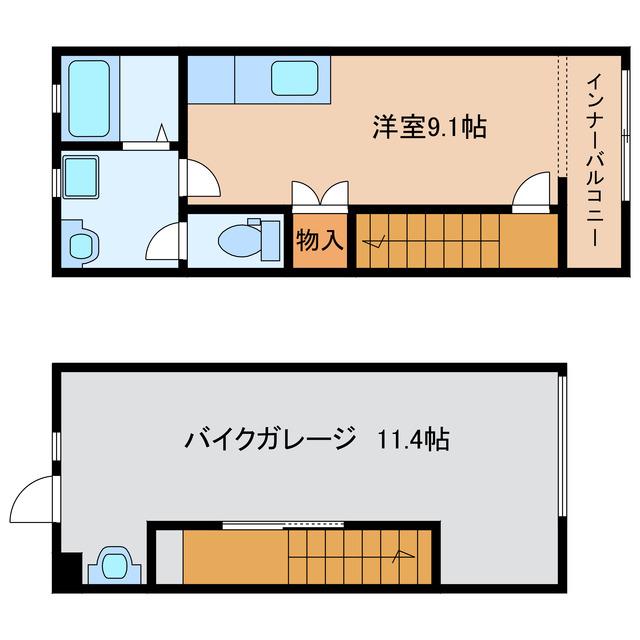 ホビープラス(ワンルーム/1階)の間取り写真