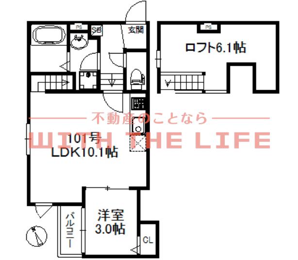 ポラリス小頭町(1LDK/1階)の間取り写真