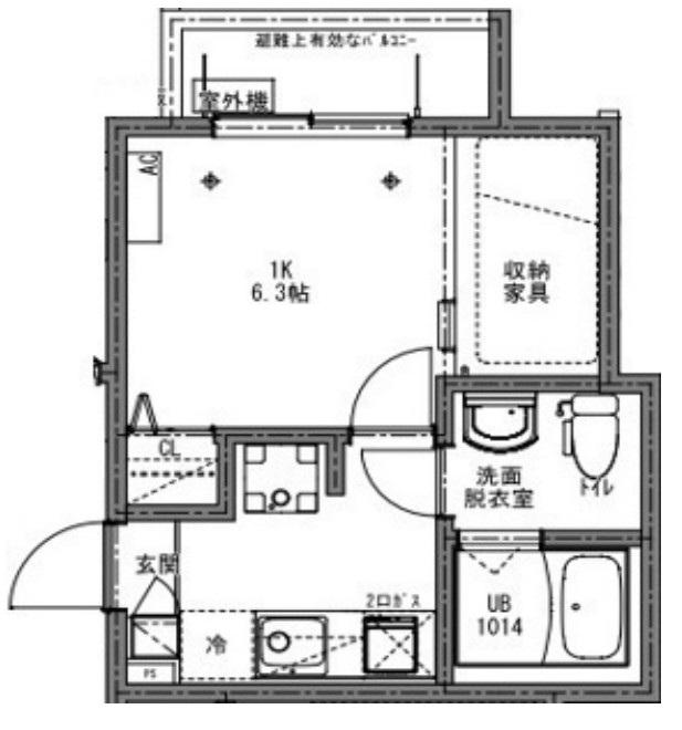 KEIAI RESIDENCE 西浦和(1K/1階)の間取り写真