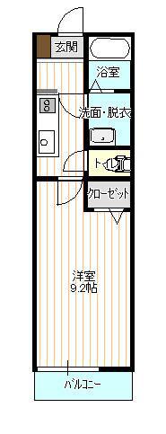 メゾンドレスト(1K/2階)の間取り写真
