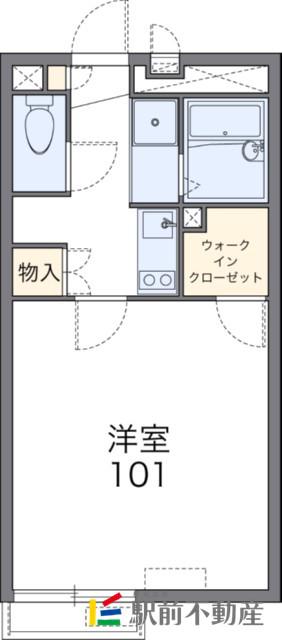 レオネクストシャローF(1K/2階)の間取り写真