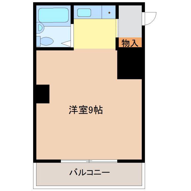 リバーサイド牧の原(ワンルーム/4階)の間取り写真