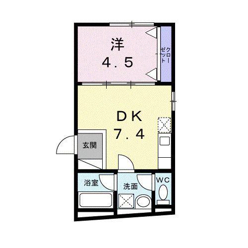 ブルー パレット 新宿中落合(1DK/2階)の間取り写真
