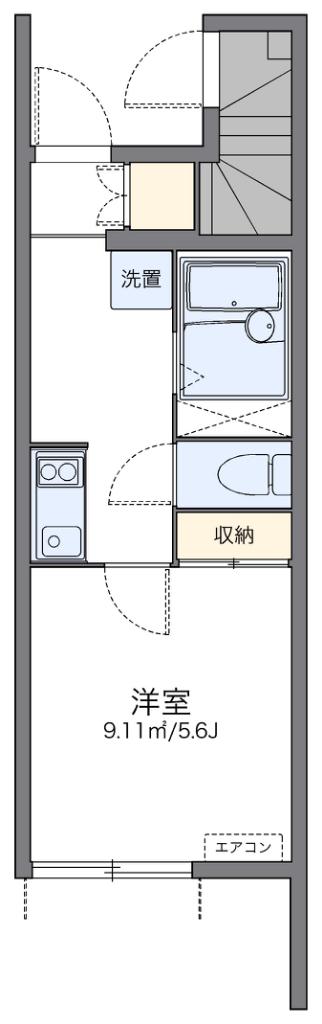 レオネクスト文士村(1K/1階)の間取り写真