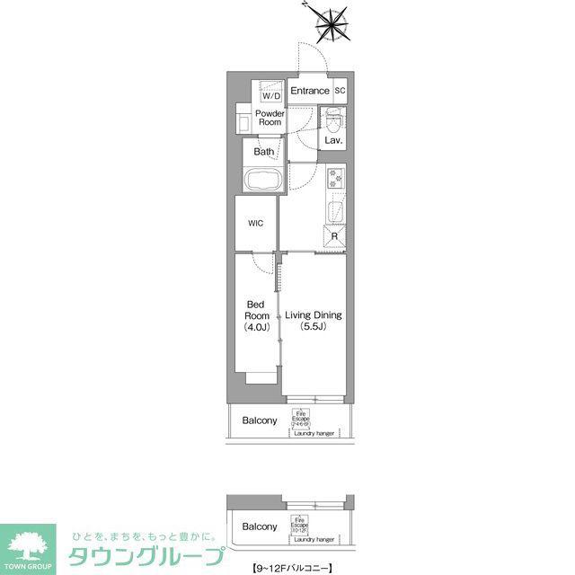 コンフォリア・リヴ豊洲キャナル(1LDK/7階)の間取り写真