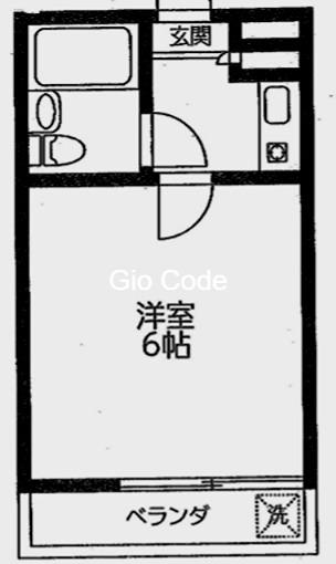 サンライトコーポ(1K/2階)の間取り写真