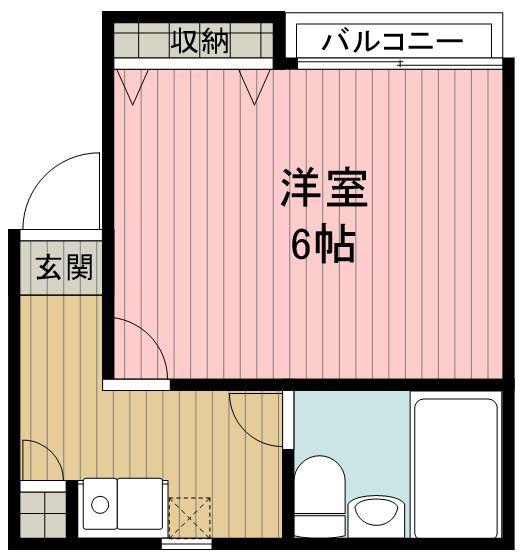 フローレンスえいと(1K/1階)の間取り写真