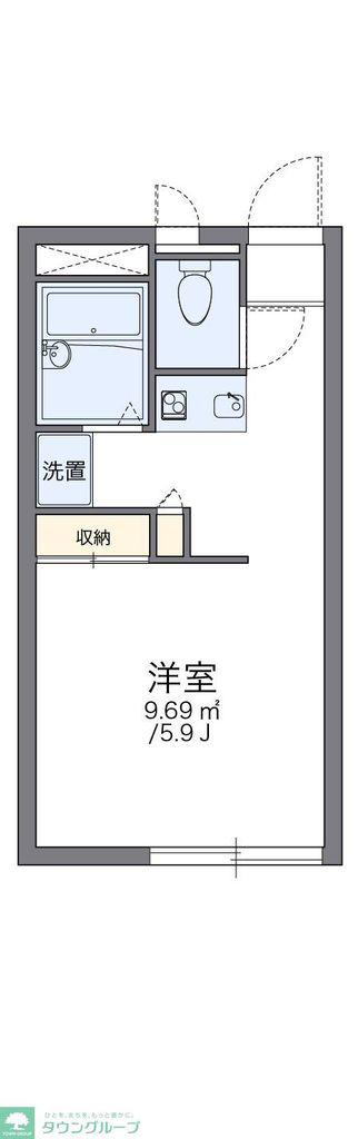 レオパレス光壱番館(1K/1階)の間取り写真