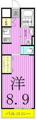 リブリ・メゾン ド M(1K/2階)の間取り写真
