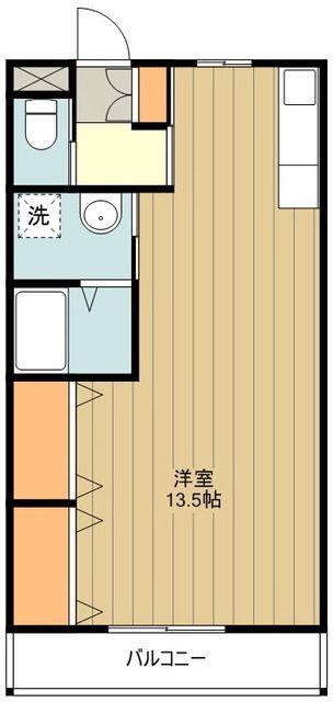 メイフェア・三沢(ワンルーム/1階)の間取り写真