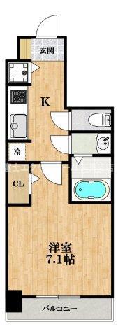 S-RESIDENCE堺市駅前(1K/9階)の間取り写真