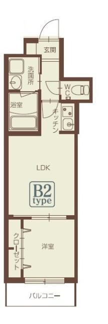 サンクレシア新下関秋根B2タイプ(1LDK/5階)の間取り写真