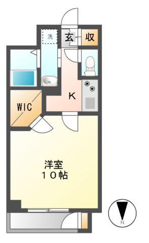 ゴールド(1K/5階)の間取り写真