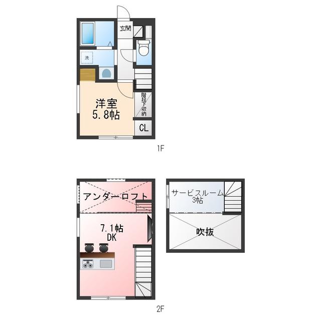 N-FLAT SHIMOKANUKI(2SDK/1階)の間取り写真