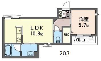 R&Y RESIDENCE II(1LDK/2階)の間取り写真