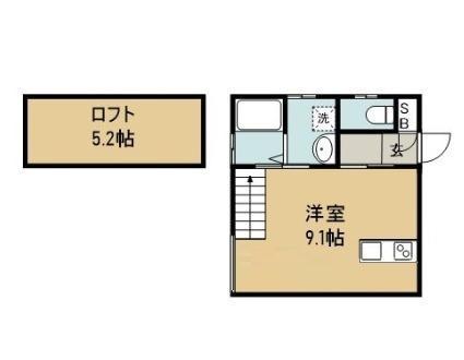 アヴァンツァーレ(1K/2階)の間取り写真