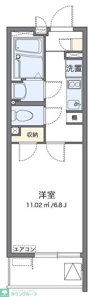 クレイノアリエッタ(1K/3階)の間取り写真