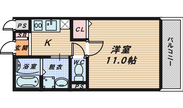 メゾンなか2(1K/2階)の間取り写真