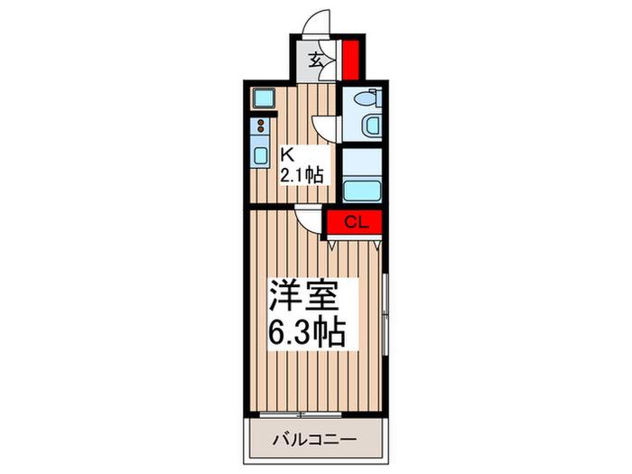 N-STAGE 西所沢駅前(1K/13階)の間取り写真