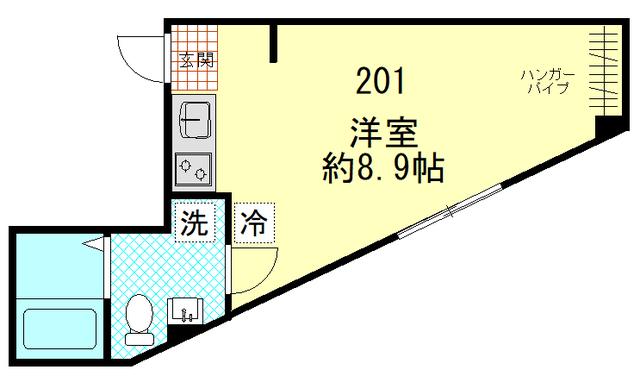 I-RESIDENCE(ワンルーム/2階)の間取り写真