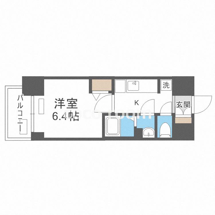 プレサンス南堀江スタイルズ(1K/6階)の間取り写真