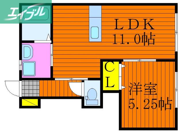 フォレスト平野 東棟(1LDK/1階)の間取り写真
