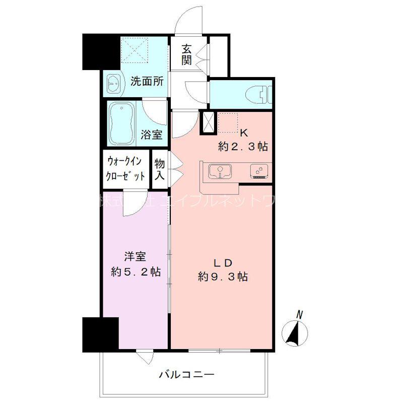 S-FORT新潟駅前(1LDK/12階)の間取り写真