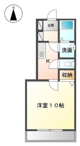 アンジュー並木(1K/1階)の間取り写真
