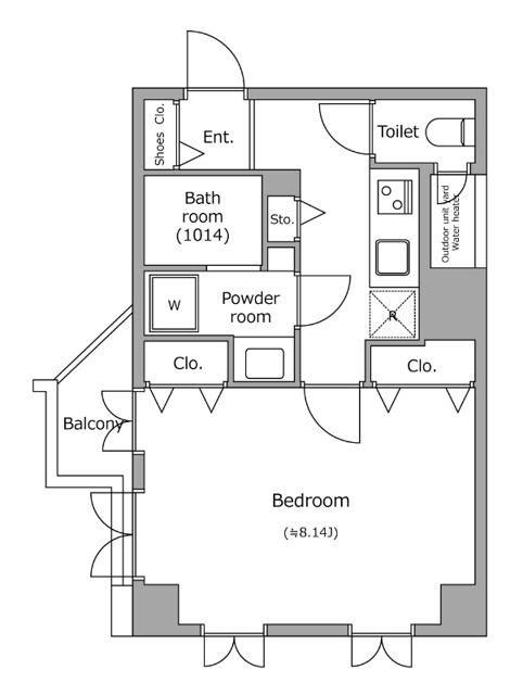レジディア国分寺(1K/8階)の間取り写真