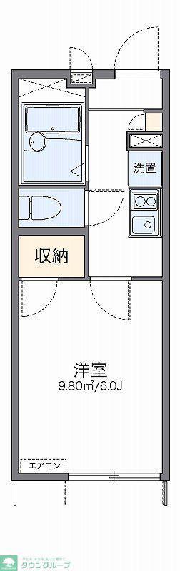 レオパレス栗木コーポ(1K/1階)の間取り写真