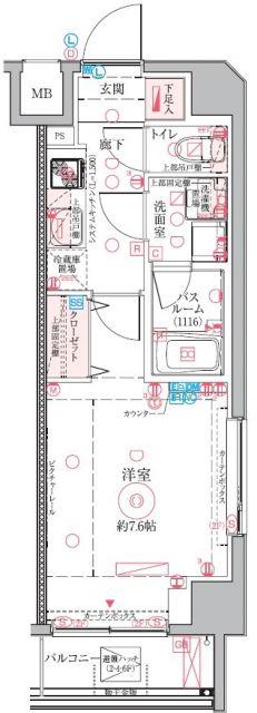 クレヴィスタ亀戸VI(1K/2階)の間取り写真