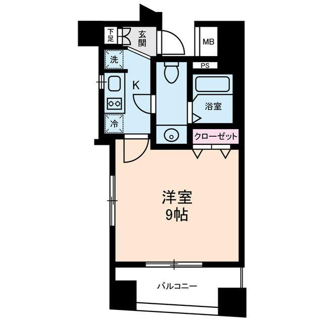 L-FLAT鶯谷(1K/12階)の間取り写真