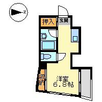 ヴィラカレッジウエスト(ワンルーム/4階)の間取り写真