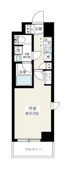 MAXIV上板橋AZ(1K/4階)の間取り写真