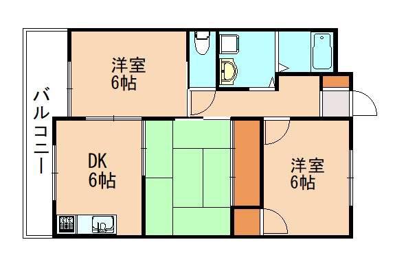 サンヒルズ川島(3DK/3階)の間取り写真