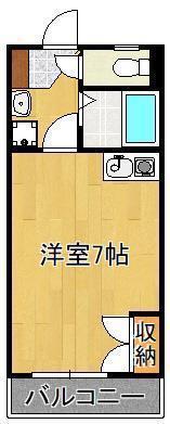 オリエンタル折尾駅(ワンルーム/6階)の間取り写真