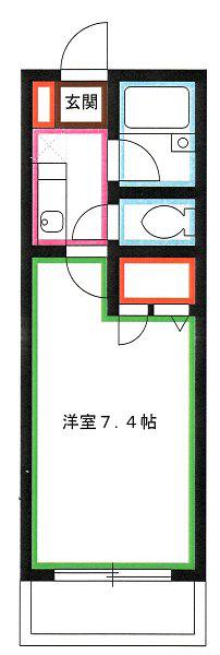 コーポエスペランサ(1K/1階)の間取り写真