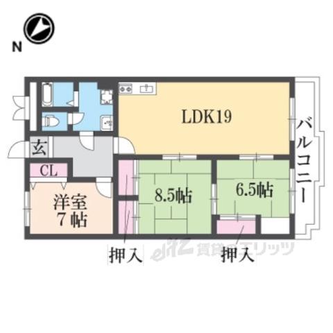 TOU真美ヶ丘(3LDK/2階)の間取り写真