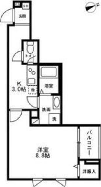 SOLASIA LUFURA KANAMACHI(1K/3階)の間取り写真