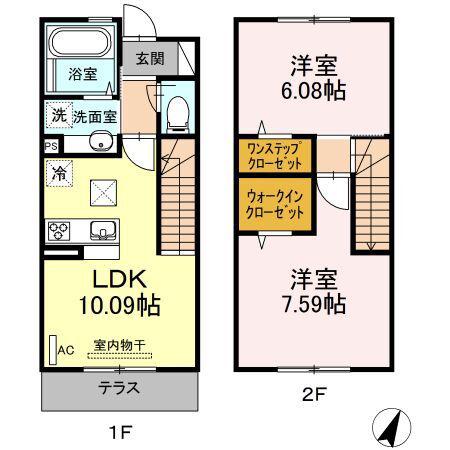 パークサイドIII(2LDK/1階)の間取り写真
