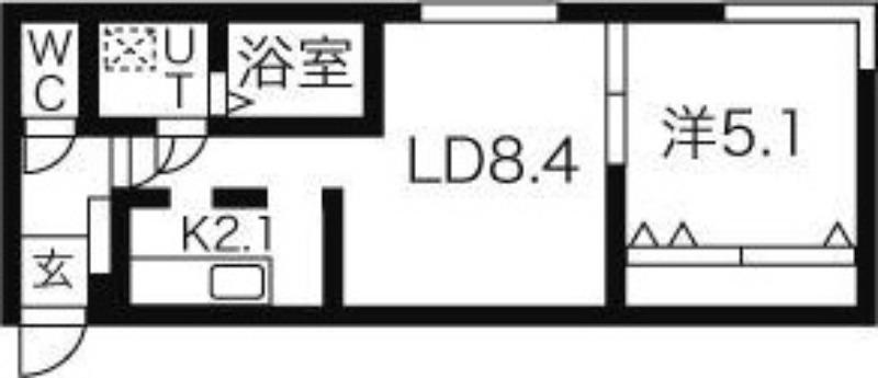 アクシズ171(1LDK/3階)の間取り写真